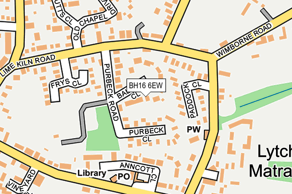 BH16 6EW map - OS OpenMap – Local (Ordnance Survey)