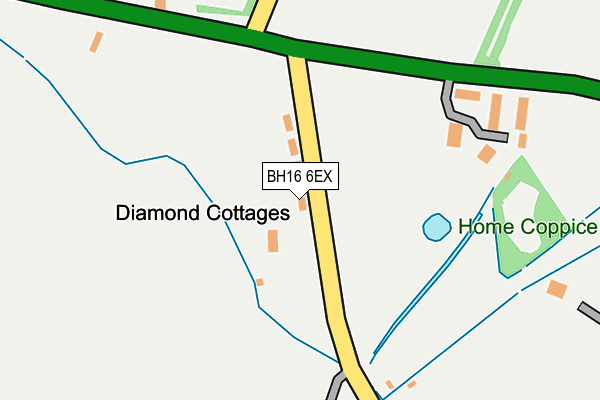 BH16 6EX map - OS OpenMap – Local (Ordnance Survey)