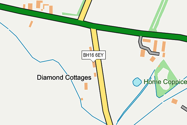 BH16 6EY map - OS OpenMap – Local (Ordnance Survey)