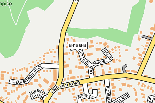 BH16 6HB map - OS OpenMap – Local (Ordnance Survey)