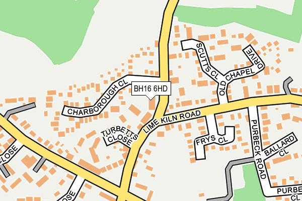 BH16 6HD map - OS OpenMap – Local (Ordnance Survey)