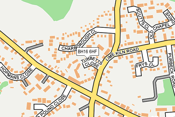 BH16 6HF map - OS OpenMap – Local (Ordnance Survey)