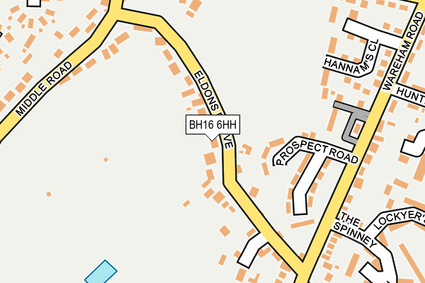 BH16 6HH map - OS OpenMap – Local (Ordnance Survey)