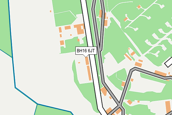 BH16 6JT map - OS OpenMap – Local (Ordnance Survey)
