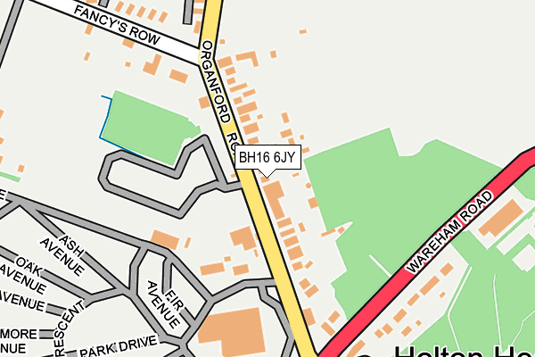 BH16 6JY map - OS OpenMap – Local (Ordnance Survey)