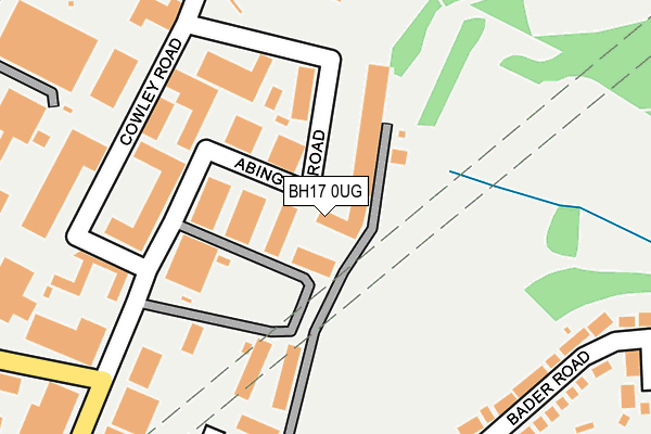 BH17 0UG map - OS OpenMap – Local (Ordnance Survey)