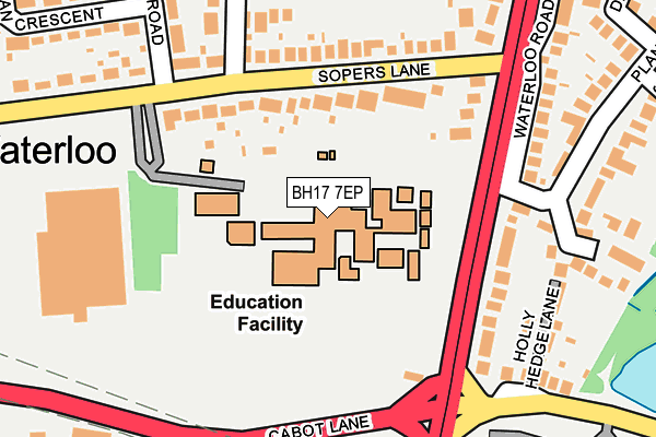 BH17 7EP map - OS OpenMap – Local (Ordnance Survey)