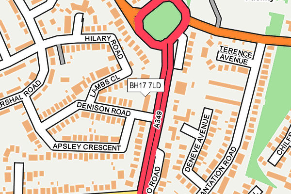 BH17 7LD map - OS OpenMap – Local (Ordnance Survey)