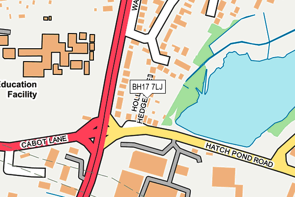 BH17 7LJ map - OS OpenMap – Local (Ordnance Survey)