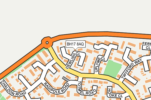 BH17 8AQ map - OS OpenMap – Local (Ordnance Survey)