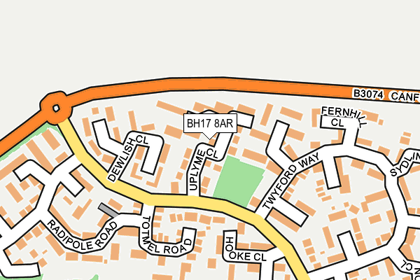 BH17 8AR map - OS OpenMap – Local (Ordnance Survey)