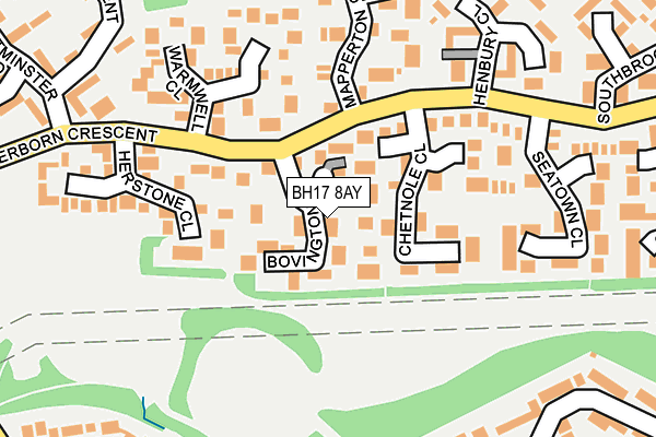 BH17 8AY map - OS OpenMap – Local (Ordnance Survey)
