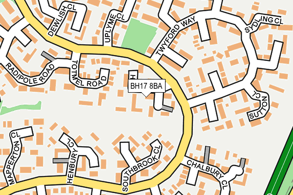 BH17 8BA map - OS OpenMap – Local (Ordnance Survey)