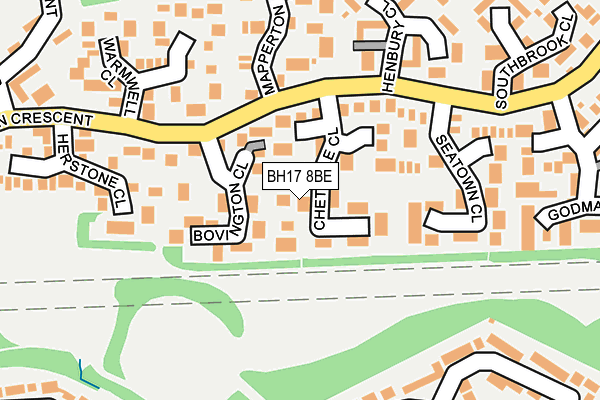 BH17 8BE map - OS OpenMap – Local (Ordnance Survey)