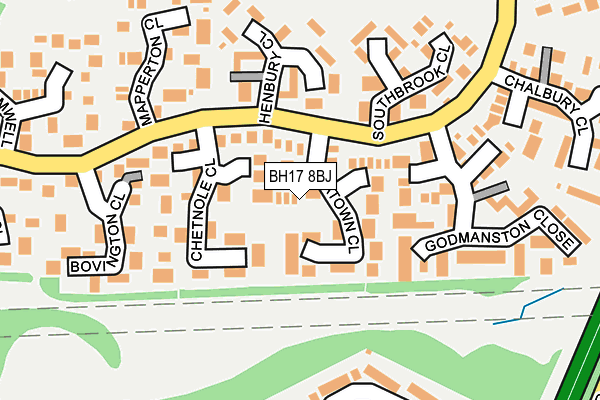 BH17 8BJ map - OS OpenMap – Local (Ordnance Survey)