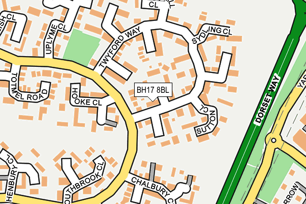 BH17 8BL map - OS OpenMap – Local (Ordnance Survey)