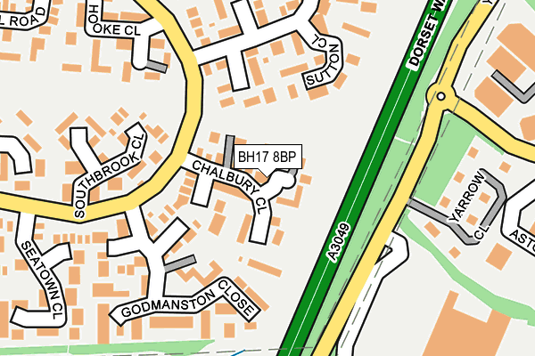 BH17 8BP map - OS OpenMap – Local (Ordnance Survey)