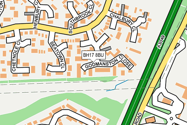 BH17 8BU map - OS OpenMap – Local (Ordnance Survey)