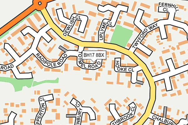BH17 8BX map - OS OpenMap – Local (Ordnance Survey)