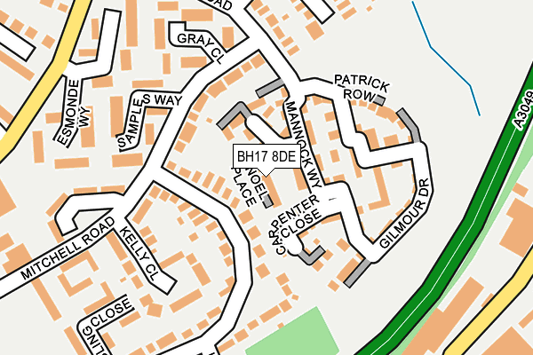 BH17 8DE map - OS OpenMap – Local (Ordnance Survey)