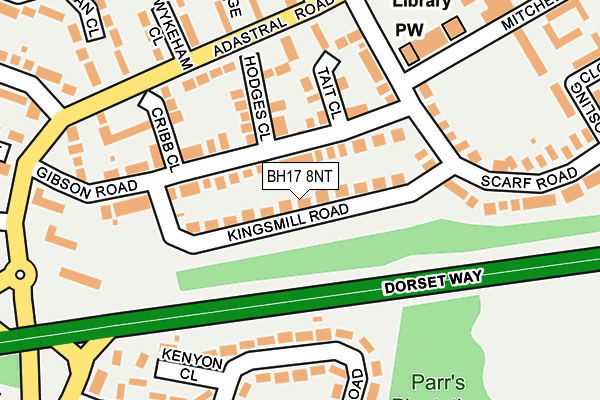 BH17 8NT map - OS OpenMap – Local (Ordnance Survey)