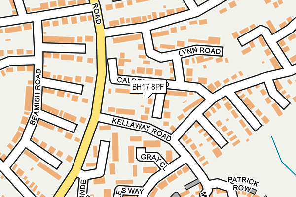 BH17 8PF map - OS OpenMap – Local (Ordnance Survey)