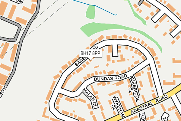 BH17 8PP map - OS OpenMap – Local (Ordnance Survey)