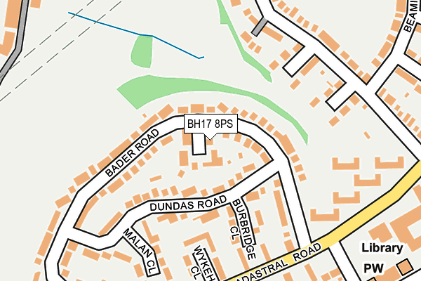 BH17 8PS map - OS OpenMap – Local (Ordnance Survey)