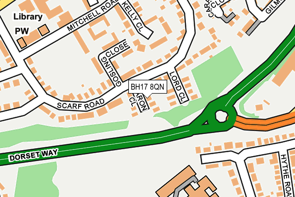 BH17 8QN map - OS OpenMap – Local (Ordnance Survey)