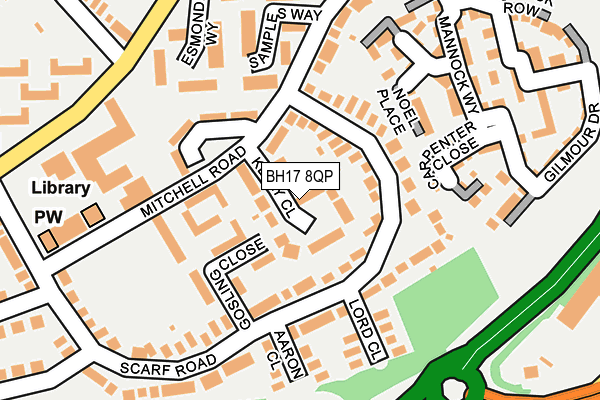BH17 8QP map - OS OpenMap – Local (Ordnance Survey)