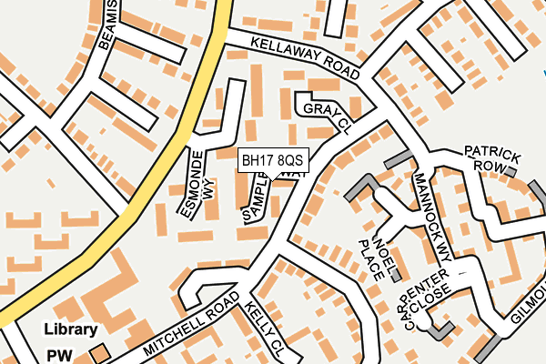 BH17 8QS map - OS OpenMap – Local (Ordnance Survey)