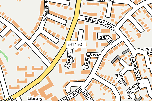 BH17 8QT map - OS OpenMap – Local (Ordnance Survey)