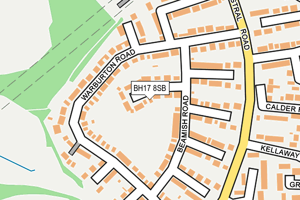 BH17 8SB map - OS OpenMap – Local (Ordnance Survey)