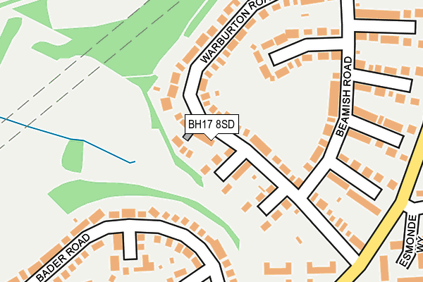 BH17 8SD map - OS OpenMap – Local (Ordnance Survey)