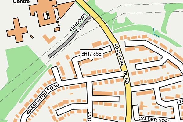 BH17 8SE map - OS OpenMap – Local (Ordnance Survey)