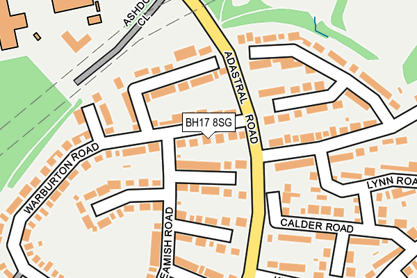 BH17 8SG map - OS OpenMap – Local (Ordnance Survey)