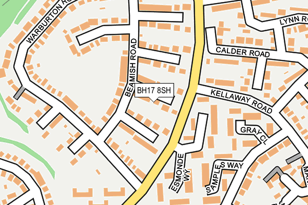BH17 8SH map - OS OpenMap – Local (Ordnance Survey)