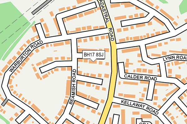 BH17 8SJ map - OS OpenMap – Local (Ordnance Survey)