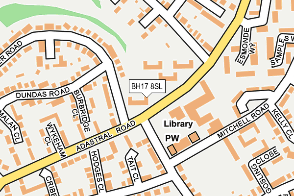 BH17 8SL map - OS OpenMap – Local (Ordnance Survey)
