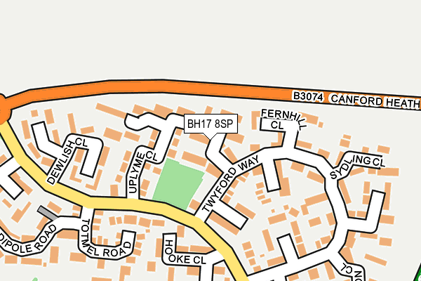 BH17 8SP map - OS OpenMap – Local (Ordnance Survey)