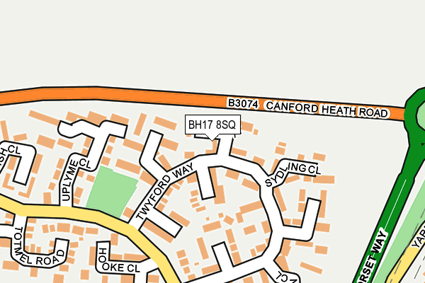 BH17 8SQ map - OS OpenMap – Local (Ordnance Survey)