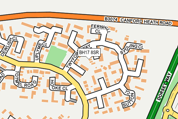 BH17 8SR map - OS OpenMap – Local (Ordnance Survey)