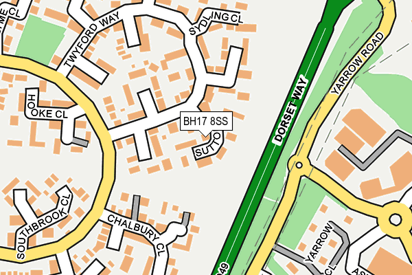 BH17 8SS map - OS OpenMap – Local (Ordnance Survey)