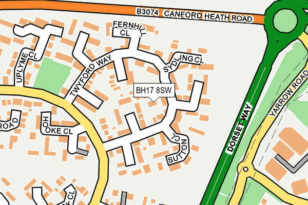 BH17 8SW map - OS OpenMap – Local (Ordnance Survey)