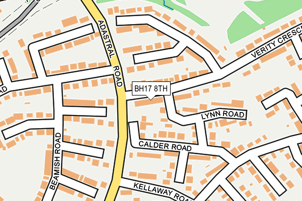BH17 8TH map - OS OpenMap – Local (Ordnance Survey)