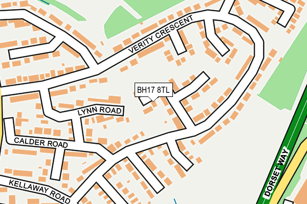 BH17 8TL map - OS OpenMap – Local (Ordnance Survey)