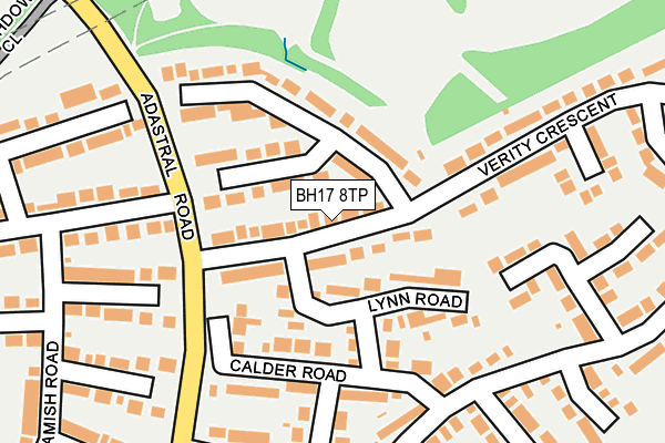 BH17 8TP map - OS OpenMap – Local (Ordnance Survey)