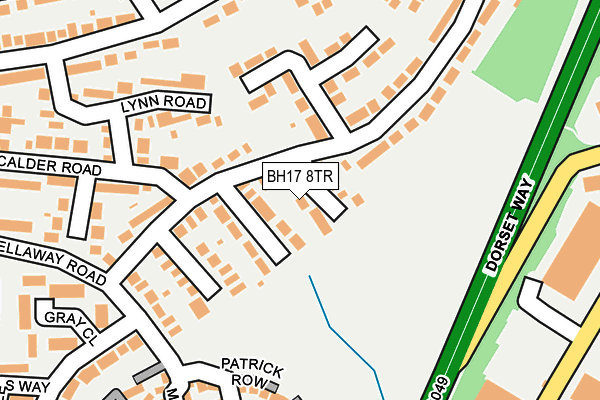 BH17 8TR map - OS OpenMap – Local (Ordnance Survey)