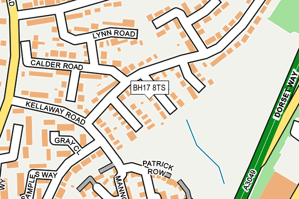 BH17 8TS map - OS OpenMap – Local (Ordnance Survey)