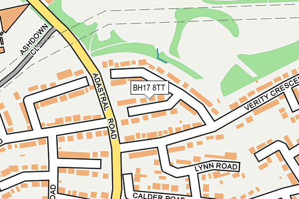BH17 8TT map - OS OpenMap – Local (Ordnance Survey)